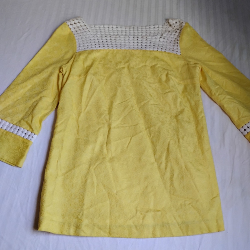 Lilly Pulitzer Top 8‎ Tunic Bees Knees Lace Resort Beach Cruise Cotton Beach